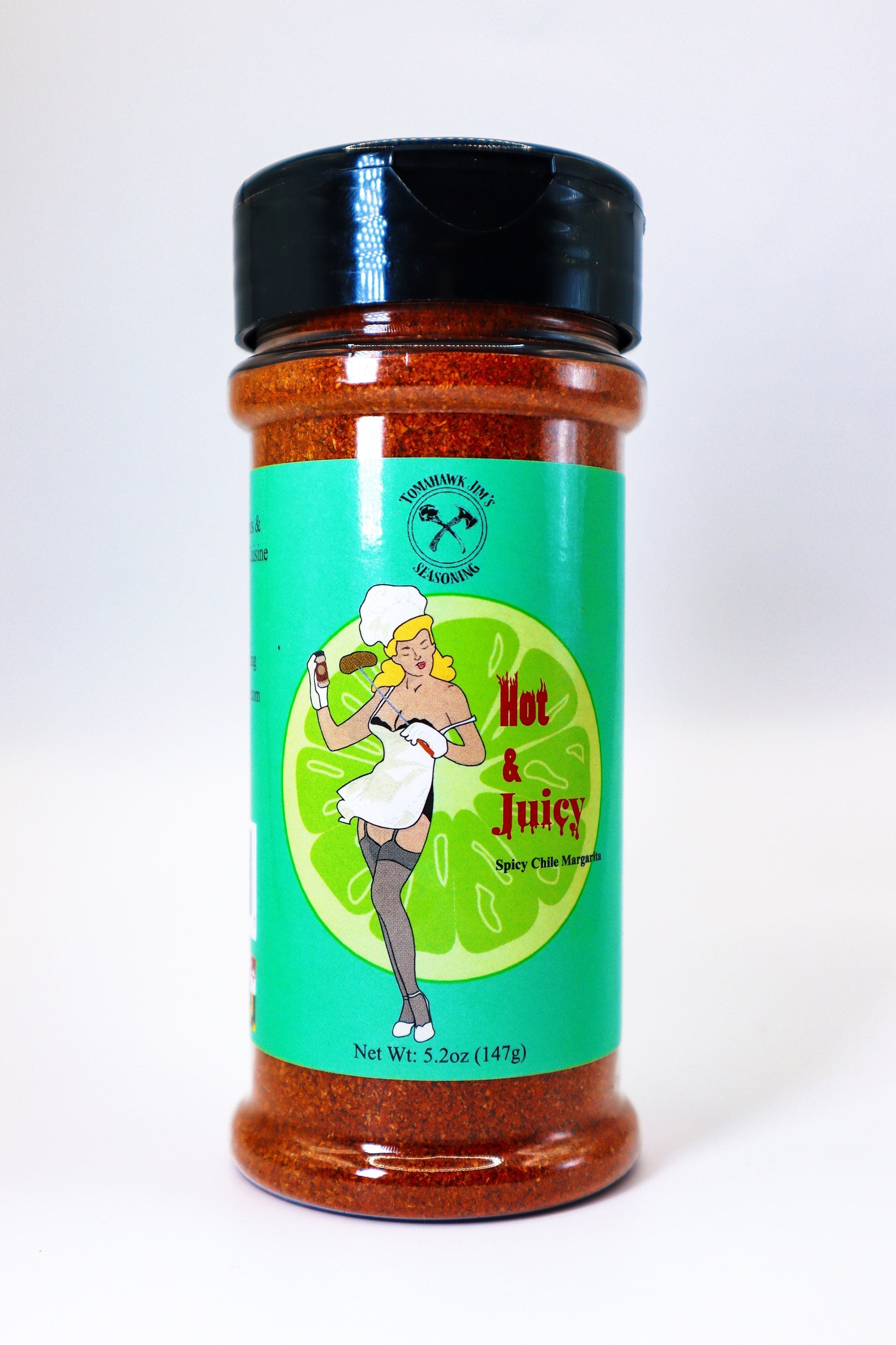 Hot & Juicy in a plastic jar.