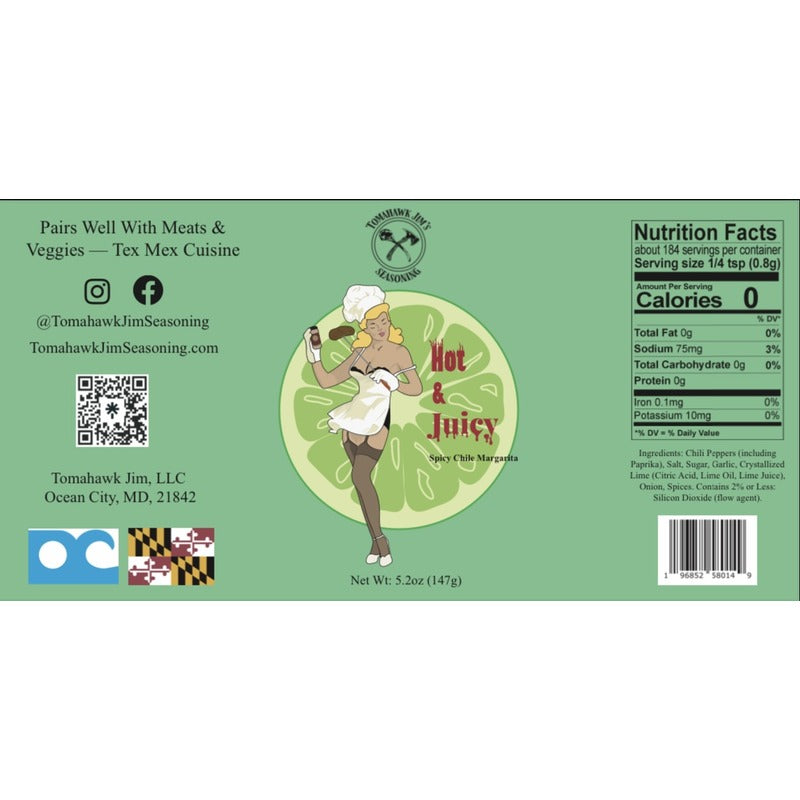 Hot & Juicy nutrition information and label